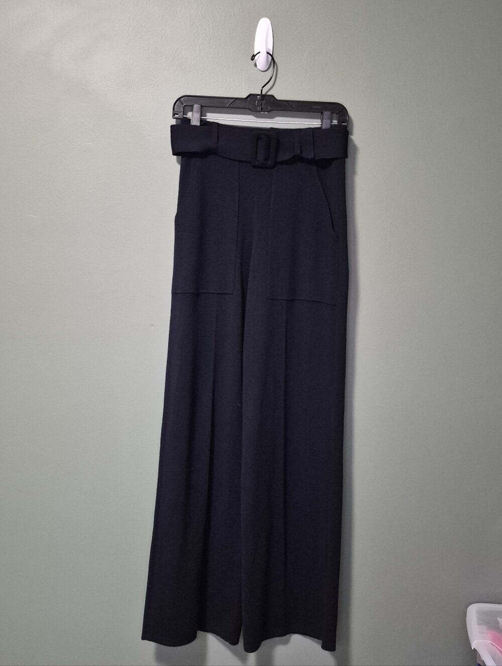 Sezane Marius Merino Wool Trouser Navy Small NWOT - Picture 3 of 6